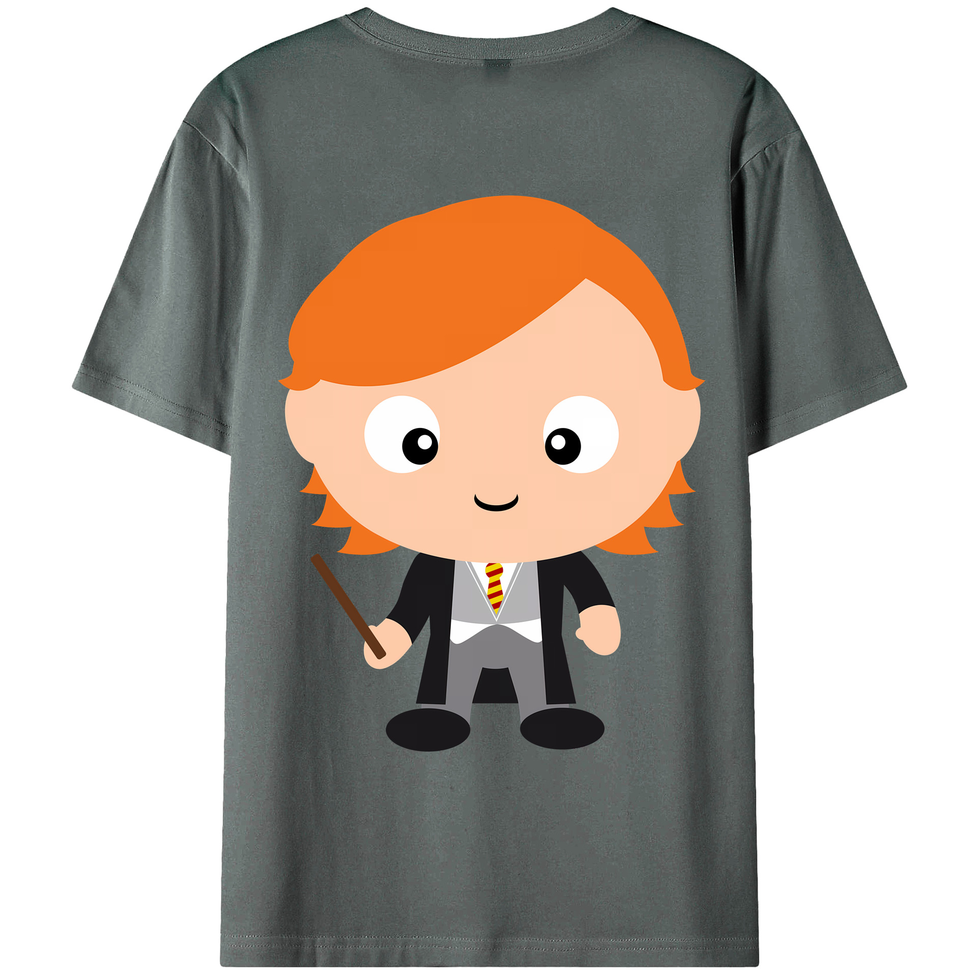 （画像用） Harry Potter ハリー・ポッターシリーズ 綿100％ メンズ半袖Tシャツ（バックプリント） 通気性
